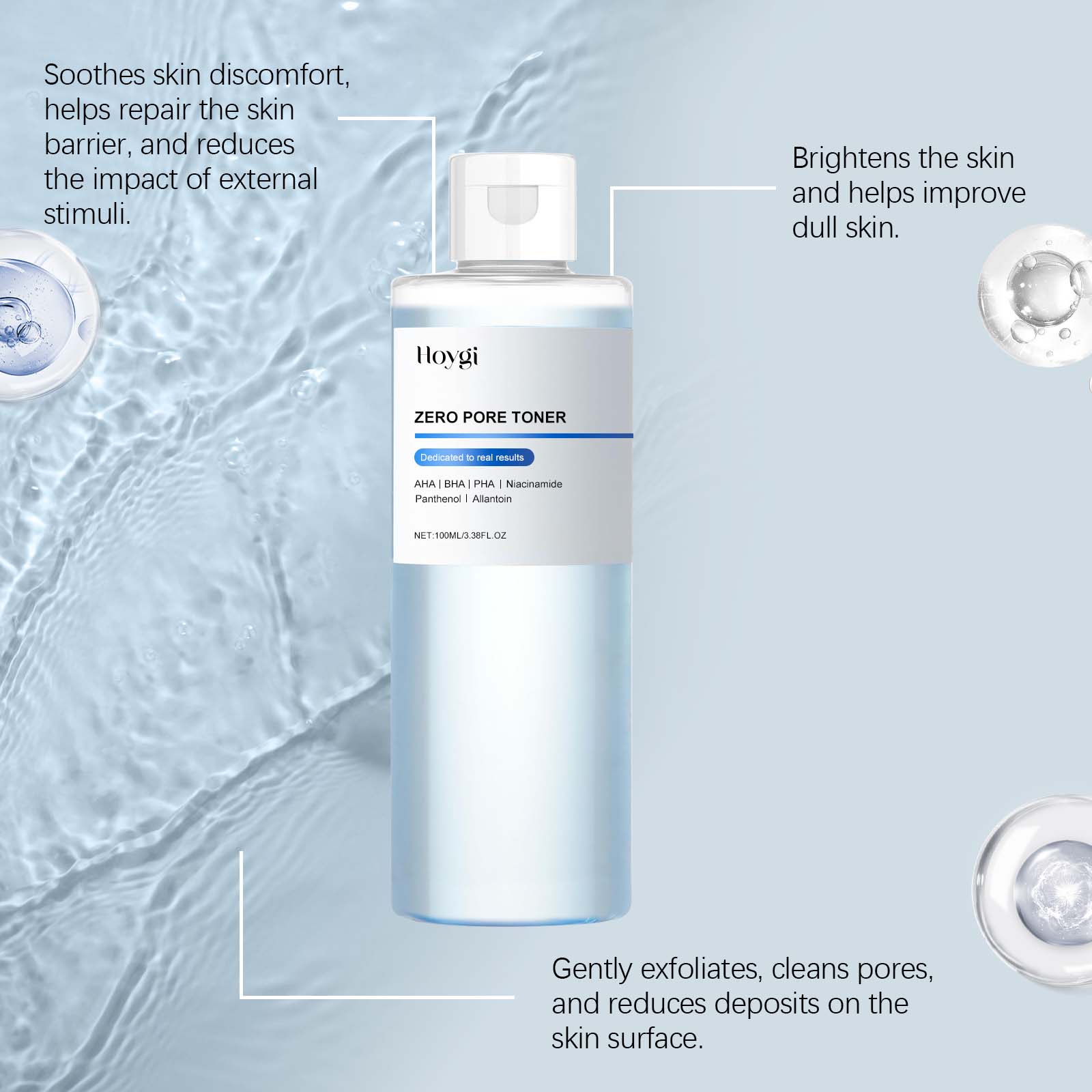HOYGI Glycolic Acid Toning Sol - Glycolic Acid Exfoliant recension och pris