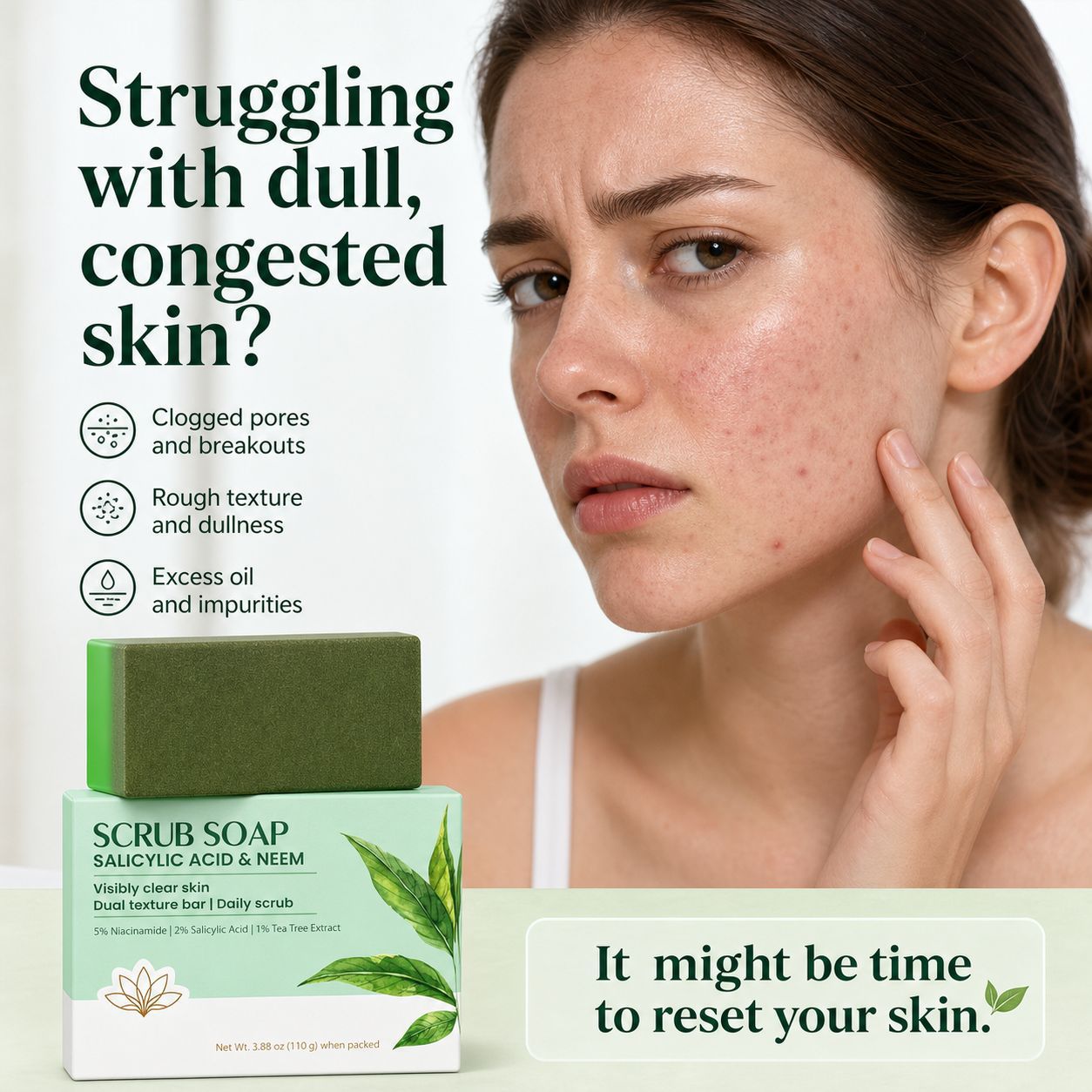 Scrub Bar Soap | Salicylic Aci - Salicylic Acid Cleanser recension och pris