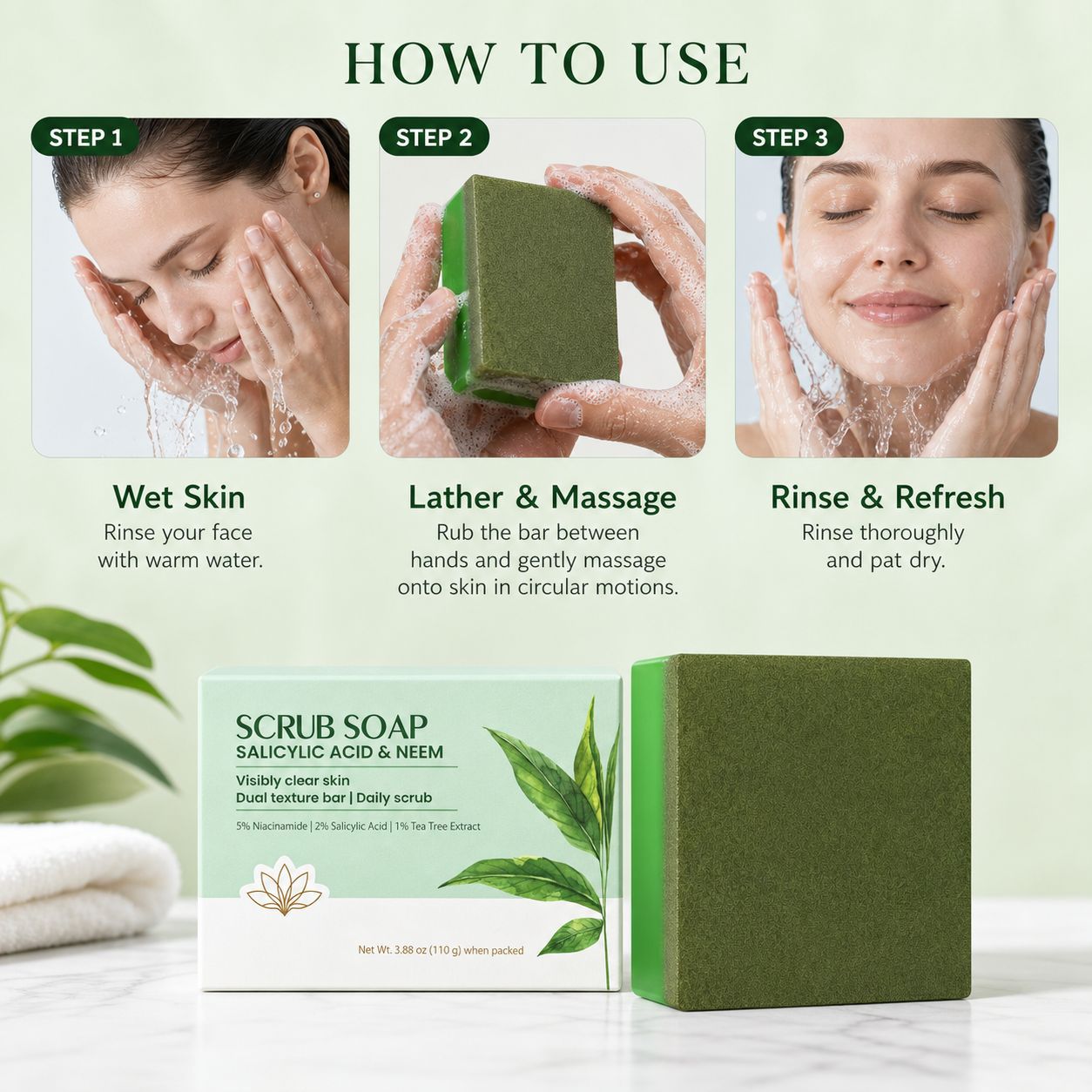 Scrub Bar Soap | Salicylic Aci - Salicylic Acid Cleanser recension och pris
