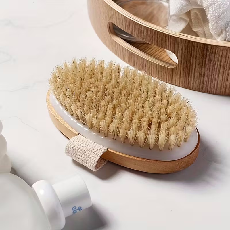 Wooden Bristle Body Brush Natu - Skincare Oily Skin recension och pris